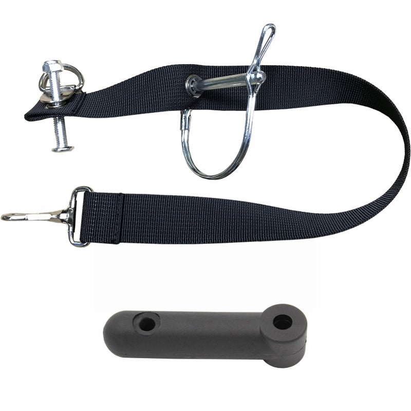 ODIER Steel Hitch and Flex Connector Set for Burley Bike Trailers and Other Similar Tow Arm Trailers (Flex for Round with Strap) - Image 1